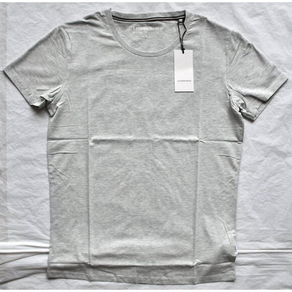LINDBERGH CREW NECK SLIM FIT STRETCH COTTON GREY MEL TEE. NWT. SIZE XL - Picture 5 of 10